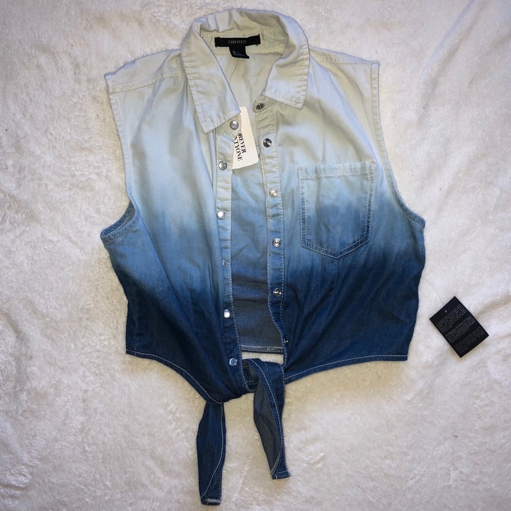 Ombré tie crop